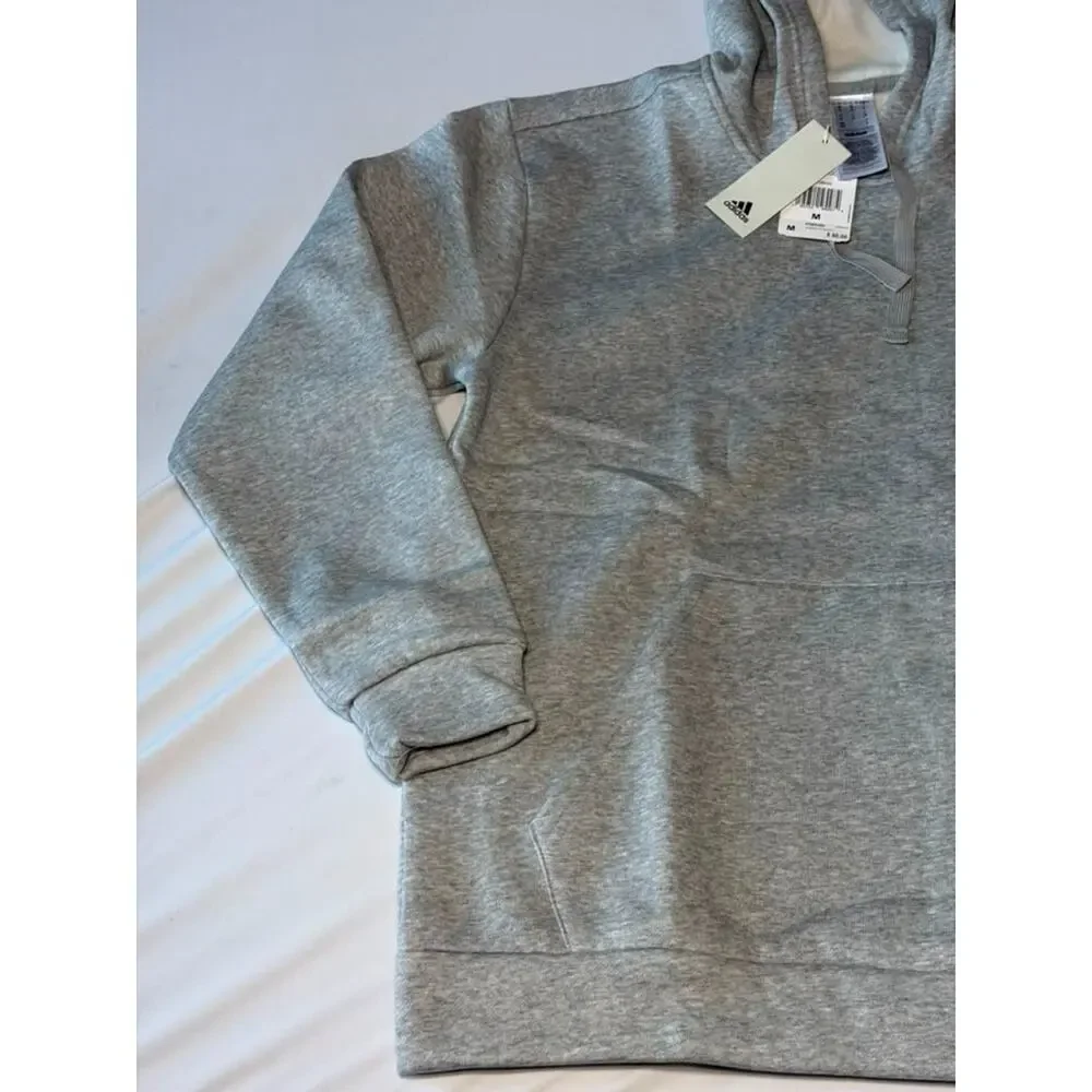 Adidas Medium Gray Fleece Hoodie - Size Medium (NWT)